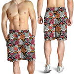 Asian Chrysanthemum Pattern Print Men's Shorts