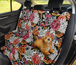 Asian Chrysanthemum Pattern Print Pet Car Back Seat Cover