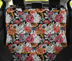 Asian Chrysanthemum Pattern Print Pet Car Back Seat Cover