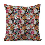 Asian Chrysanthemum Pattern Print Pillow Cover