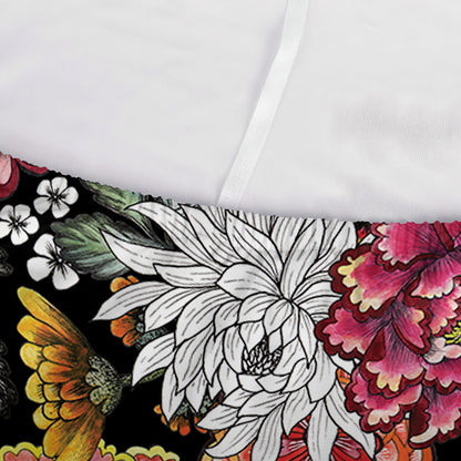 Asian Chrysanthemum Pattern Print Sofa Cover