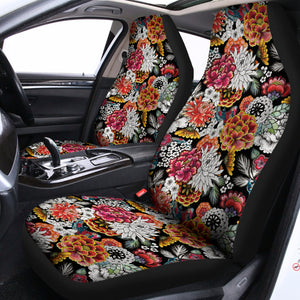 Asian Chrysanthemum Pattern Print Universal Fit Car Seat Covers