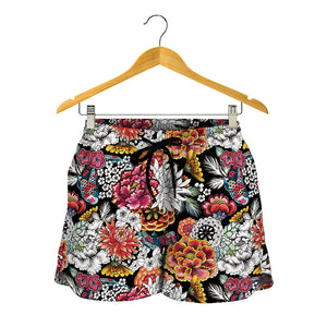 Asian Chrysanthemum Pattern Print Women's Shorts