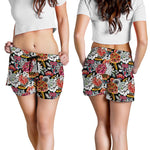 Asian Chrysanthemum Pattern Print Women's Shorts