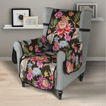 Asian Crane Bird Pattern Print Armchair Protector