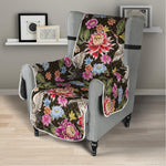 Asian Crane Bird Pattern Print Armchair Protector