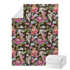 Asian Crane Bird Pattern Print Blanket