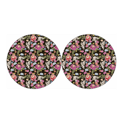 Asian Crane Bird Pattern Print Car Coasters