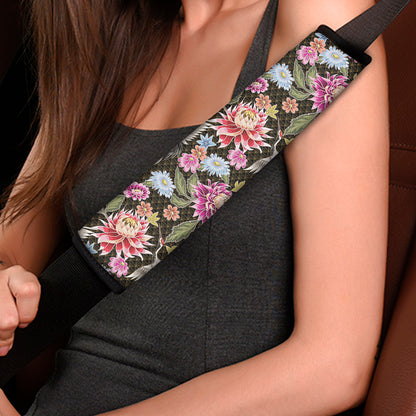 Asian Crane Bird Pattern Print Car Seat Belt Covers