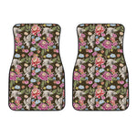 Asian Crane Bird Pattern Print Front Car Floor Mats