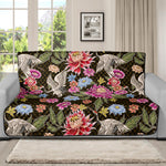 Asian Crane Bird Pattern Print Futon Protector