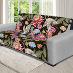 Asian Crane Bird Pattern Print Futon Protector