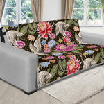 Asian Crane Bird Pattern Print Futon Protector