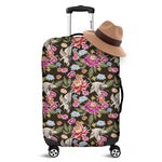 Asian Crane Bird Pattern Print Luggage Cover