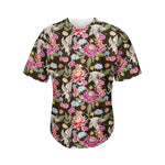 Asian Crane Bird Pattern Print Men's Baseball Jersey