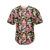 Asian Crane Bird Pattern Print Men's Baseball Jersey