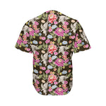 Asian Crane Bird Pattern Print Men's Baseball Jersey