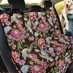 Asian Crane Bird Pattern Print Pet Car Back Seat Cover