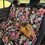 Asian Crane Bird Pattern Print Pet Car Back Seat Cover