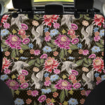 Asian Crane Bird Pattern Print Pet Car Back Seat Cover