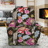 Asian Crane Bird Pattern Print Recliner Slipcover