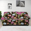 Asian Crane Bird Pattern Print Sofa Cover