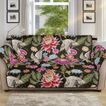 Asian Crane Bird Pattern Print Sofa Protector