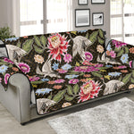 Asian Crane Bird Pattern Print Sofa Protector