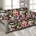 Asian Crane Bird Pattern Print Sofa Protector