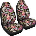 Asian Crane Bird Pattern Print Universal Fit Car Seat Covers