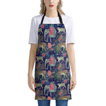 Asian Elephant And Tiger Print Apron