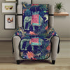Asian Elephant And Tiger Print Armchair Protector
