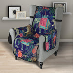 Asian Elephant And Tiger Print Armchair Protector