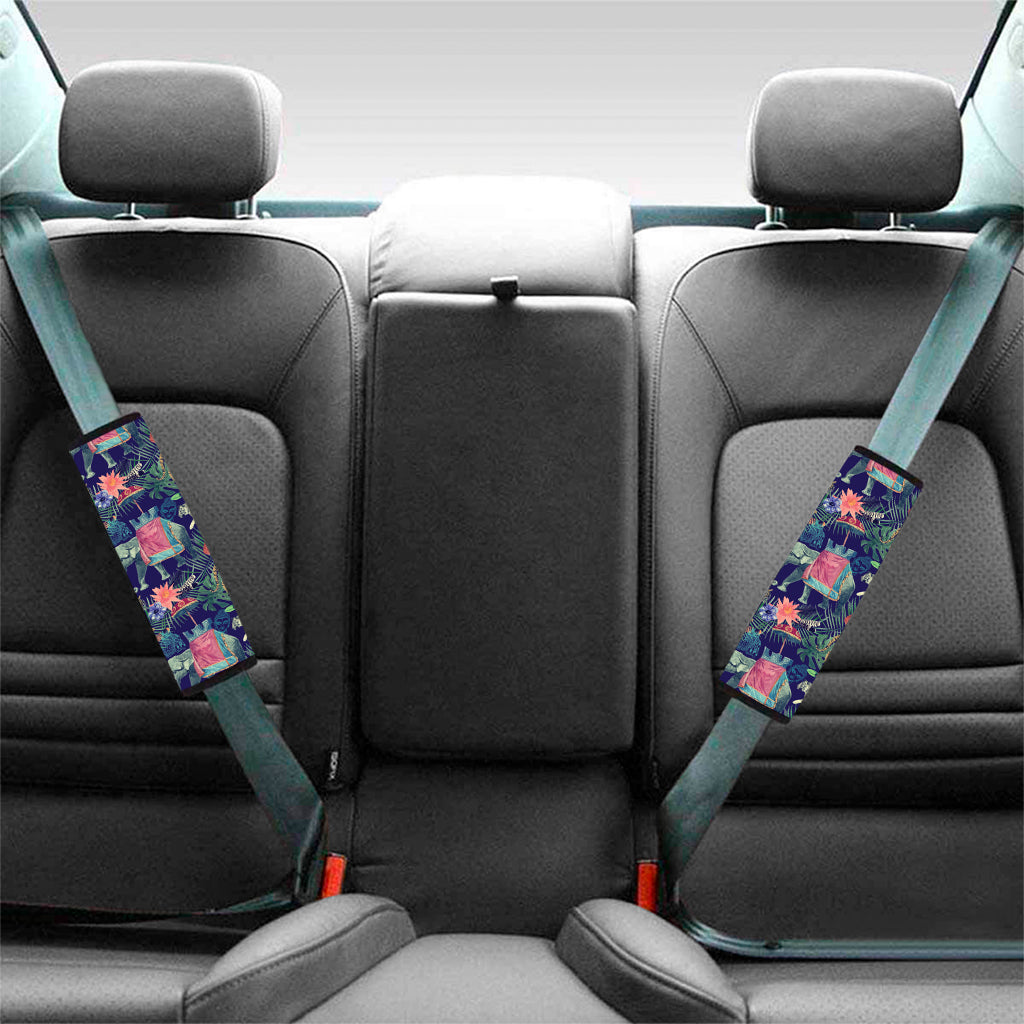 Asian Elephant And Tiger Print Car Seat Belt Covers