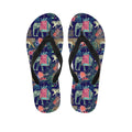 Asian Elephant And Tiger Print Flip Flops