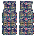 Asian Elephant And Tiger Print Front and Back Car Floor Mats