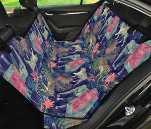 Asian Elephant And Tiger Print Pet Car Back Seat Cover