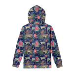 Asian Elephant And Tiger Print Pullover Hoodie