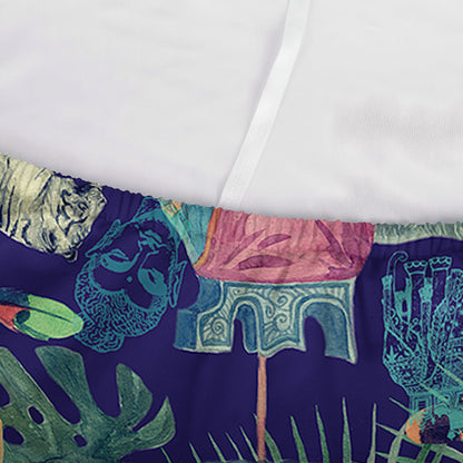Asian Elephant And Tiger Print Sofa Cover