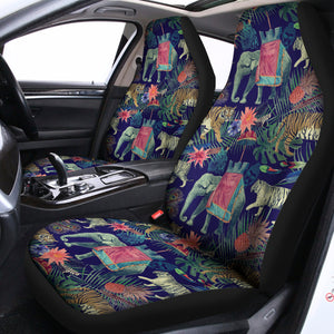 Asian Elephant And Tiger Print Universal Fit Car Seat Covers