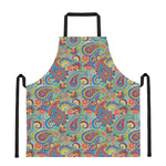 Asian Paisley Pattern Print Apron