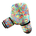 Asian Paisley Pattern Print Boxing Gloves