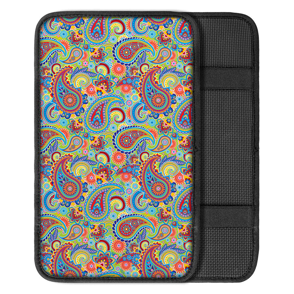 Asian Paisley Pattern Print Car Center Console Cover