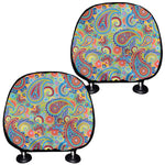 Asian Paisley Pattern Print Car Headrest Covers