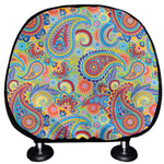 Asian Paisley Pattern Print Car Headrest Covers