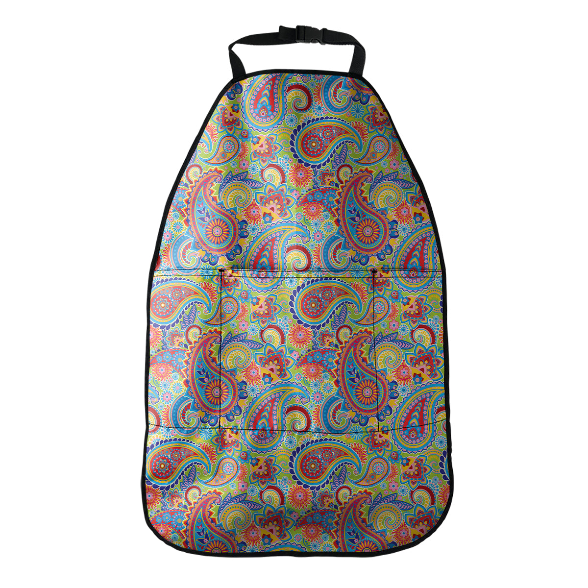 Asian Paisley Pattern Print Car Seat Organizers