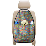 Asian Paisley Pattern Print Car Seat Organizers