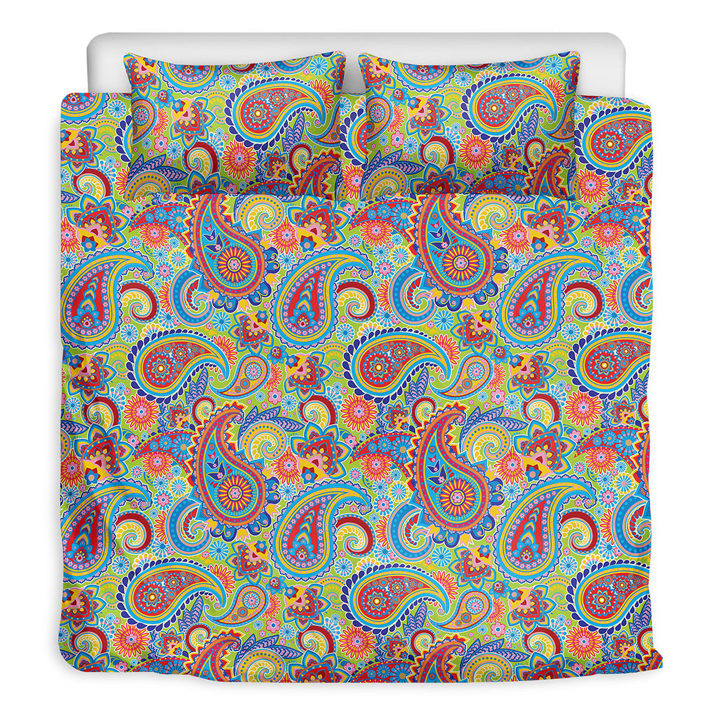 Asian Paisley Pattern Print Duvet Cover Bedding Set
