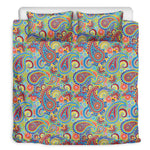 Asian Paisley Pattern Print Duvet Cover Bedding Set