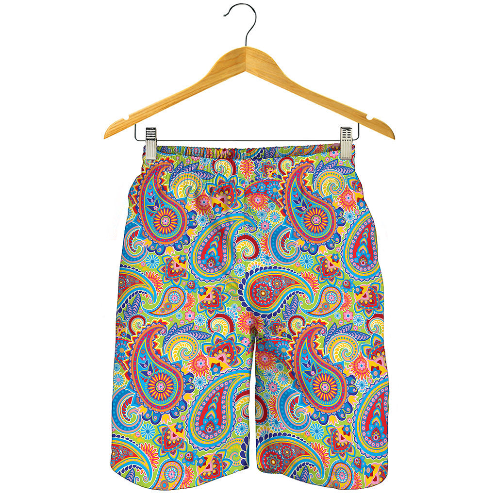 Asian Paisley Pattern Print Men's Shorts